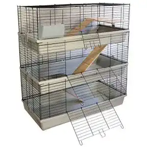 Meerschweinchenkäfig PETGARD, mehrstöckig, 3 Ebenen