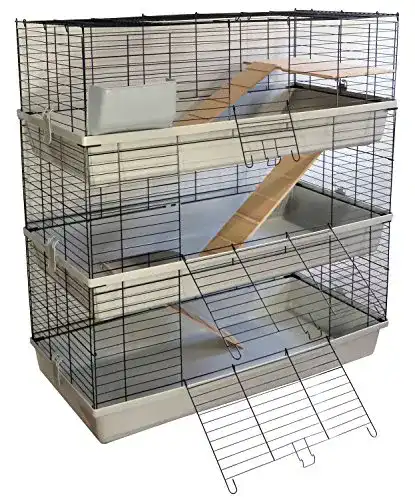 Meerschweinchenkäfig PETGARD, mehrstöckig, 3 Ebenen
