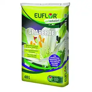 Graberde Euflor 40 L, dunkle Spezialerde zur Grabbepflanzung