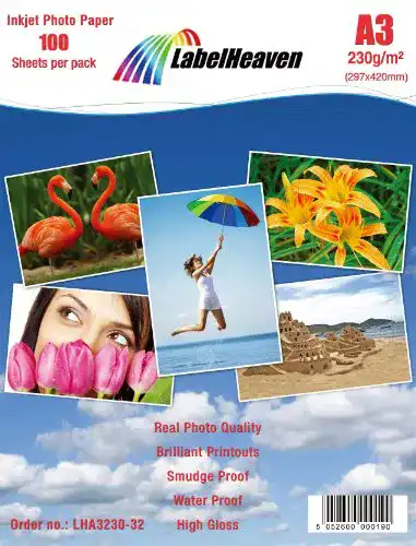 Die beste Fotopapier A3 LabelHeaven LH-A3230-32 Fotopapier, 100 Blatt 2026 Test Bestseller Fotopapier A3 LabelHeaven LH-A3230-32 Fotopapier, 100 Blatt