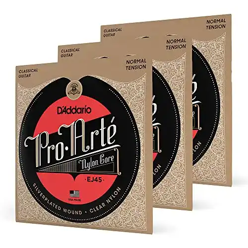 Gitarrensaiten D’Addario Nylonsaiten Konzertgitarre 3er Pack
