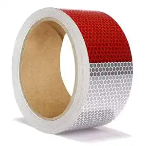 Klebeband rot-weiß ONTWIE 5cm x 10m Reflektierendes Band