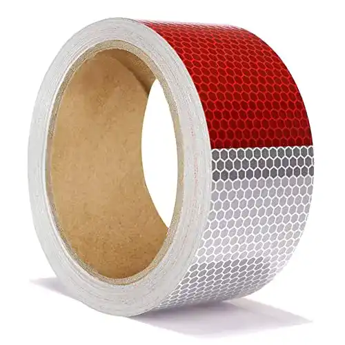 Klebeband rot-weiß ONTWIE 5cm x 10m Reflektierendes Band
