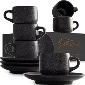 Espresso-Tassen Steinzeit Design Espressotassen, 6x80ml