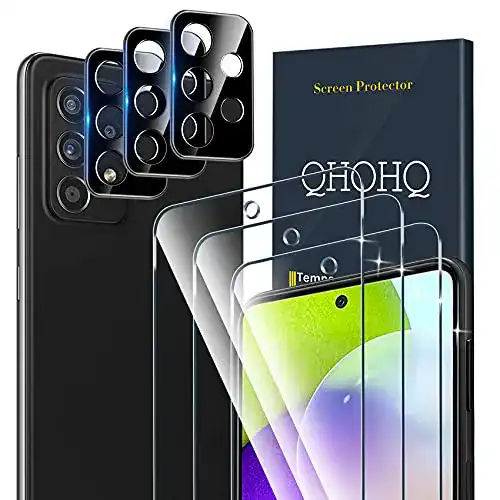 Samsung-Galaxy-A52-Panzerglas QHOHQ 3 Stück Schutzfolie