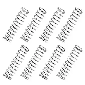 Druckfedern Dtoterul 50 Stück Edelstahl, Silberfarben, 0.5 mm