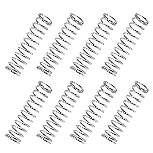 Druckfedern Dtoterul 50 Stück Edelstahl, Silberfarben, 0.5 mm