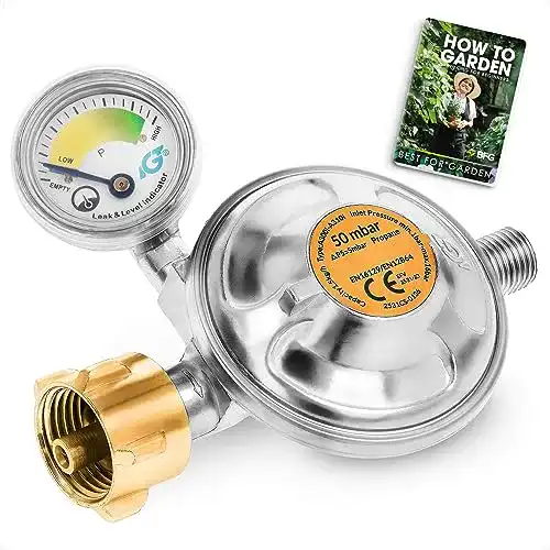 Gasdruckregler mit Manometer BFG Gasregler 50mbar 1,5kg/h