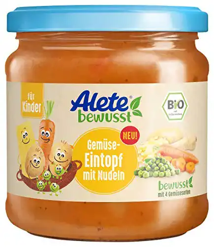 Alete-Babynahrung Alete bewusst Gemüse-Eintopf mit Nudeln