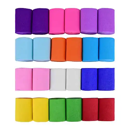 Krepppapier ewtshop 24 Krepp-Bänder, 12, jeweils 10mx5cm