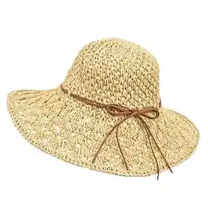 Strohhut Damen Wilxaw Damen Strohhut, Faltbar mit Bow