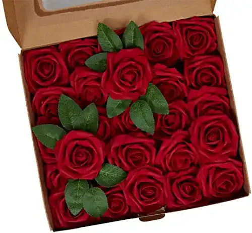 Seidenblumen Ancokig Künstliche 25 Stück Rosen Blumen