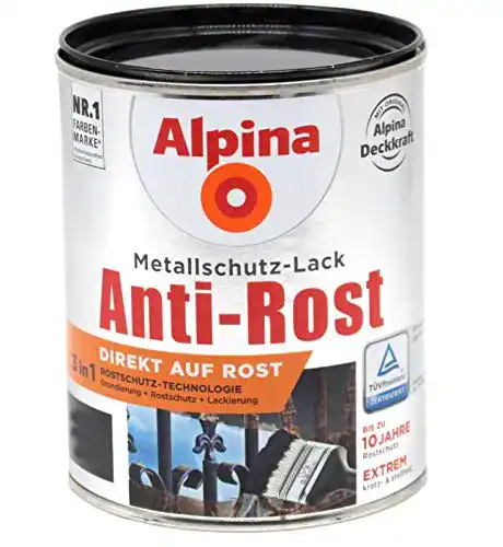 Metallschutzlack SoPo Alpina 3in1 Metallschutz-Lack Anti-Rost 1L