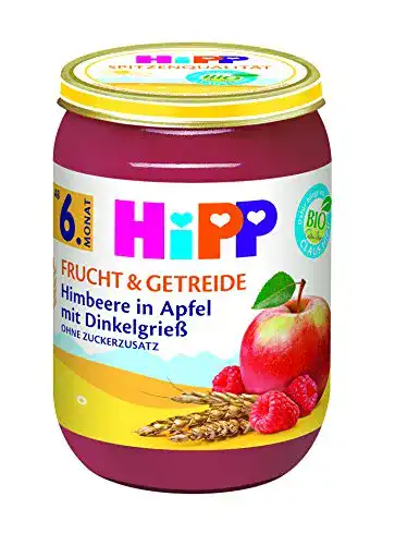 Getreide-Obst-Brei HiPP Frucht & Getreide, Himbeere in Apfel