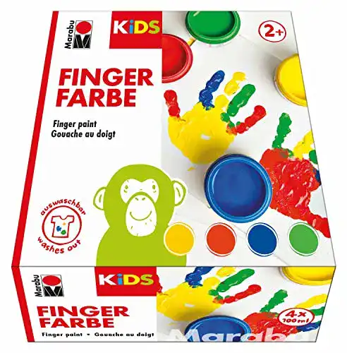 Fingerfarben Marabu 0303000000080 – Kids Fingerfarbe Set