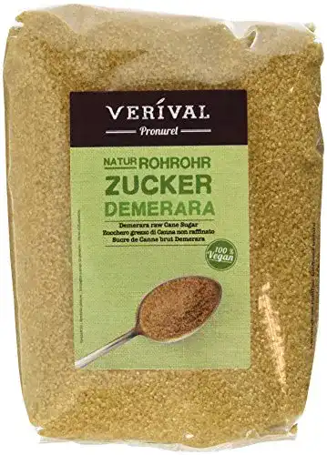 Rohrohrzucker Verival Demerara, (6 x 1 kg Beutel)