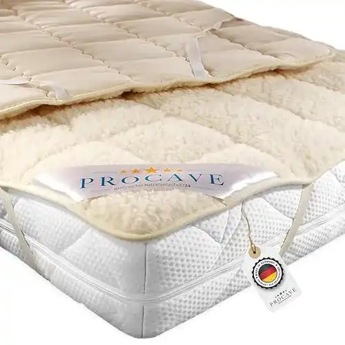Lammfell-Bettauflage PROCAVE weiches Unterbett 200×200 cm