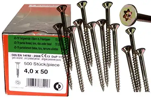 Spanplattenschrauben Dresselhaus Torx 4,0 x 50 mm, JD79, I-Stern
