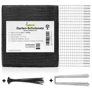 Teichnetz lampox, 15x Erdhaken & 15x Kabelbinder (4 x 5m)