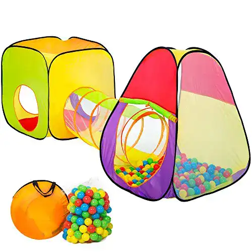 Spielzelt TecTake pop Up Kinder | Spielhaus mit Bällebad