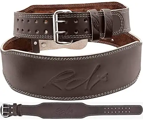 Gewichthebergürtel RDX 4” Leder | Fitness-Gürtel (MEHRWEG)