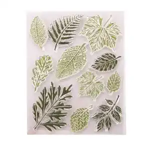 Motivstempel Kalttoy DIY Silikon Klar Stempel Blatt Scrapbooking