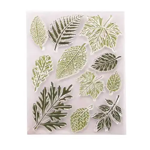 Motivstempel Kalttoy DIY Silikon Klar Stempel Blatt Scrapbooking
