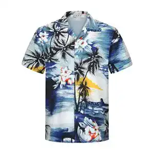 Hemd Herren APTRO Herren Hemd Hawaiihemd Freizeit Kurzarm