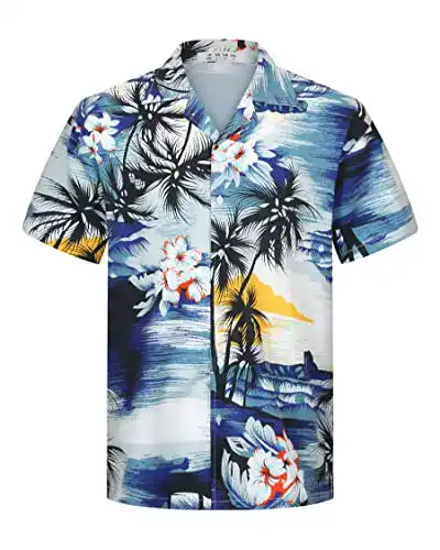 Hemd Herren APTRO Herren Hemd Hawaiihemd Freizeit Kurzarm
