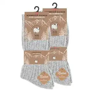 Norweger-Socken VCA 6 Paar mit Wolle mit Plüschsohle