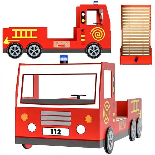 Autobett Deuba Kinderbett 205×94,5×103 cm Rausfallschutz