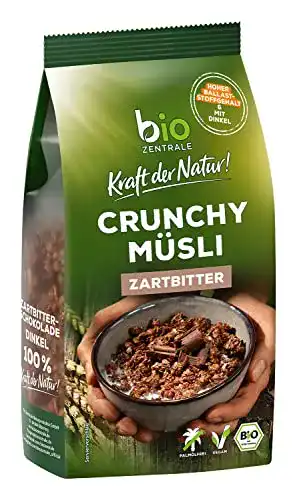 Bio-Müsli Biozentrale Müsli Crunchy Zartbitter 375g, palmölfrei