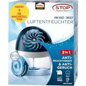 Mini-Luftentfeuchter Pattex AERO 360º, ultra-absorbierend
