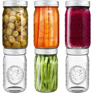 Fermentiergläser Tebery 6 Stück 32oz Einmachgläser mit Deckel