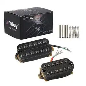 Humbucker Yibuy Modell HOC-BK-TMB Schwarz Metall