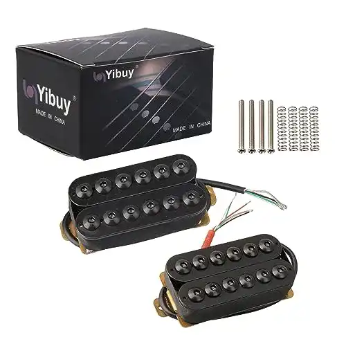 Humbucker Yibuy Modell HOC-BK-TMB Schwarz Metall