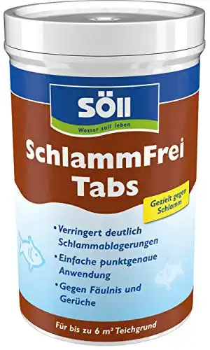 Teichschlammentferner Söll 20083 SchlammFrei Tabs Teichpflegemittel 1×6 Tabs braun– effektive Tabletten für gezielten Abbau von organischem Schlamm und Ablagerungen im kleinen Gartenteich Fischteich Schwimmteich Koiteich