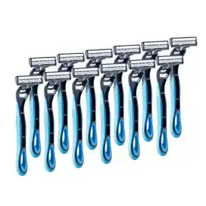 Einwegrasierer PEARL Nassrasierer: 12-er Pack 3-Klingen-