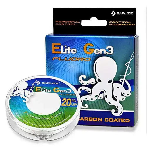 Angelschnur SAPLIZE Fluorocarbon Coated , Super Abriebfestigkeit Low Stretch Easy Casting