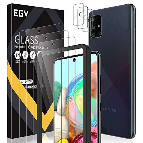 Samsung-Galaxy-A71-Panzerglas EGV 6 Stück Schutzfolie