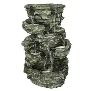 Steinbrunnen Dehner Gartenbrunnen Rocky, ca. 60 x 39.5 x 32.5 cm