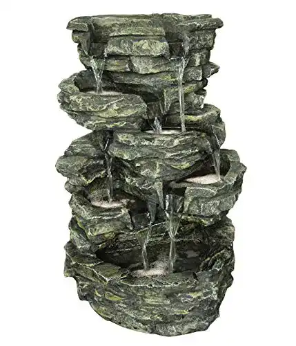 Steinbrunnen Dehner Gartenbrunnen Rocky, ca. 60 x 39.5 x 32.5 cm