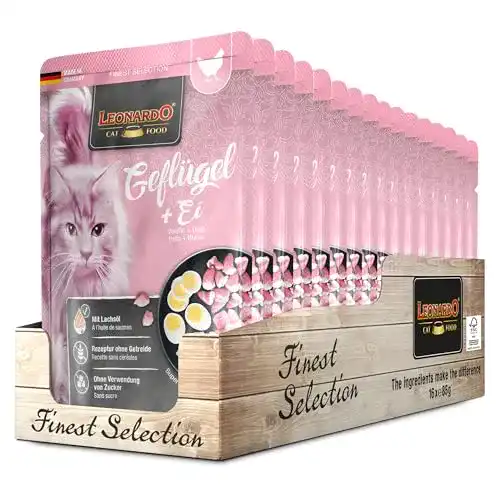 Leonardo-Nassfutter LEONARDO HOME 16x85g Geflügel + Ei