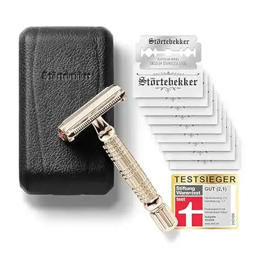 Rasierhobel Damen Störtebekker Shaving Accessories, Lederetui