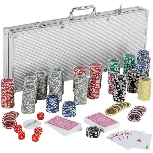 Jetons GAMES PLANET Ultimate Pokerset mit 500 Laserchips
