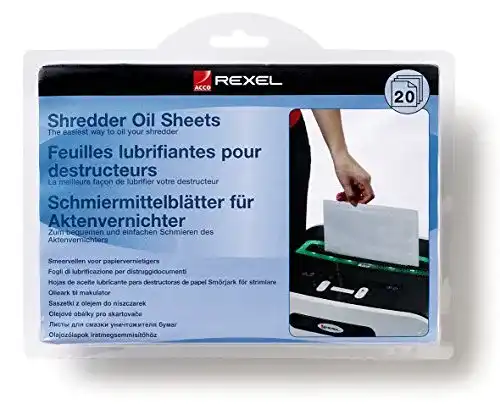 Ölpapier Rexel Ölblätter für Aktenvernichter, 20 Stück, A5
