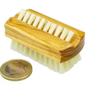 Nagelbürste ROTIX klein für die Reise helle Naturborste Olivenholz