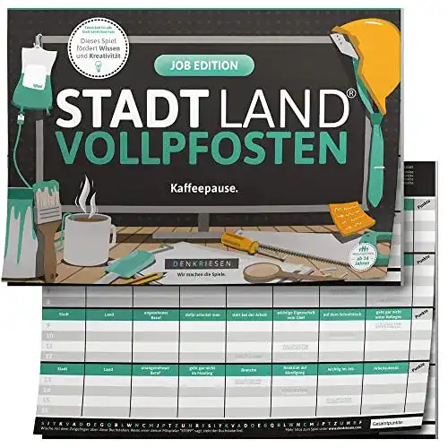 Die beste Stadt Land Vollpfosten DENKRIESEN - ® Job Edition 'Kaffeepause 2026 Test Bestseller Stadt Land Vollpfosten DENKRIESEN – ® Job Edition ‘Kaffeepause