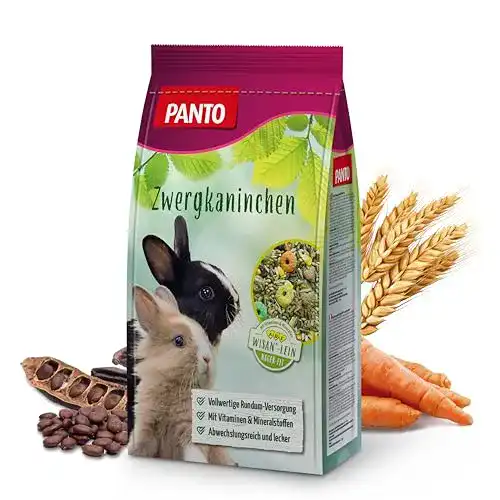 Zwergkaninchenfutter Panto 2.5 kg, 4er Pack