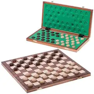 Dame-Spiel SQUARE GAME Square, Damespiel, Set aus Holz